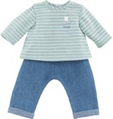 Corolle Dockklder 30 Pants & Striped T-shirt